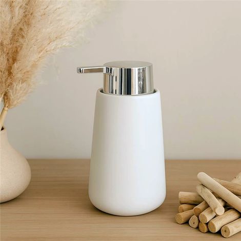 Exagonshop Dispenser sapone in ceramica bianco Sidney