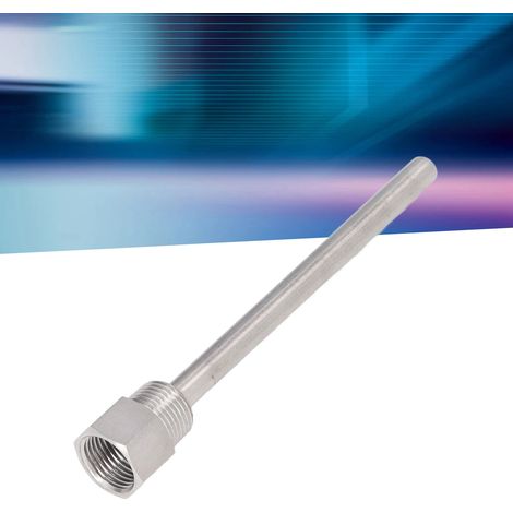 6-Zoll-Bimetallthermometer, Innen- und Außengewinde, Edelstahlhülse G1/2, Sockel für thermischen Widerstandstemperatursensor, Schutzrohr (1/5)