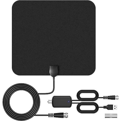 Antenne Tv Intérieure - Réception Signal Hd 120km - Pour Salon Chambre Bureau - Kit Complet 1 Pièce (1/5)