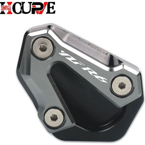 Béquille latérale de moto en titane usinée CNC, extension de béquille compatible avec YAMAHA YZF-R6 YZFR6 YZF R6 2006-2016 maxpower (1/4)
