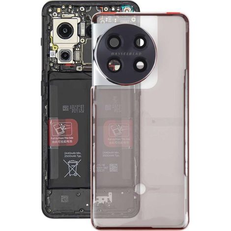 Battery cover with camera bezel for OnePlus 11 (Color: Transparent) (1/4)