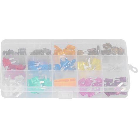 140 Fusibles Auto Mini Lame pour Voiture, Camion, Moto - Boîte de 140 Pièces