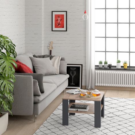 Couchtisch Homer, Anthrazit, 60 x 60 cm, Vicco