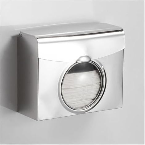 Porta carta igienica da parete in acciaio inox, mensola, scatola per fazzoletti, porta carta igienica, bagno (1/5)
