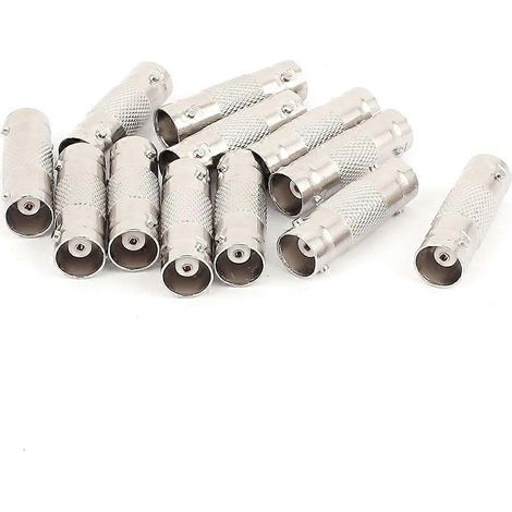 Lot de 12 adaptateurs BNC femelle-femelle pour systèmes de vidéosurveillance, connecteurs coupleurs coaxiaux, câble d'extension vidéo RG59/RG6