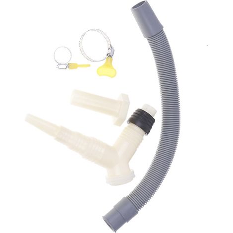 Connecteur de tuyau d'évacuation d'eau prolongé adapté à différents modèles de lave-linge et sèche-linge, technologie double étanchéité, équipement d'extension de tuyau de vidange de machine à laver (1/3)