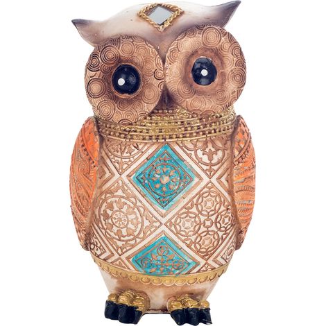 Signes Grimalt Buho Buhos Figura di gufo marrone - 17x11x8 cm