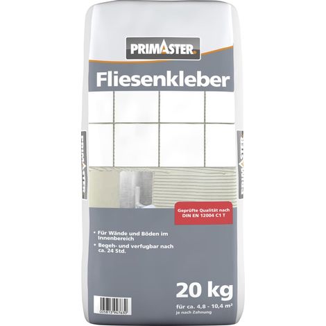 Primaster Fliesenkleber 20 kg für Innen Wand und Boden Kleber Fliesen