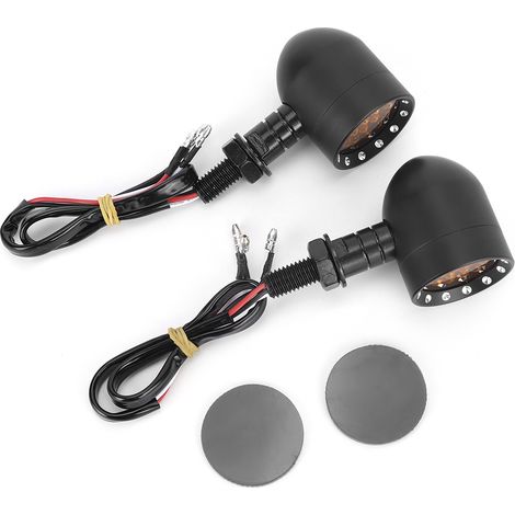 Clignotant LED noir Vintage pour moto, accessoire de lampe indicateur adapté à Yamaha (1/5)
