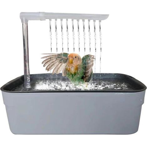 Bain automatique oiseaux USB – Douche avec circulation d’eau – Pour perruches, calopsittes – Petits à moyens (1/5)