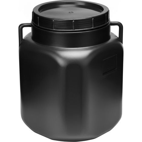 Garronda 30 Liter BPA-freies quadratisches Fass und Futtertonne Weithalsfass Wassertank und Behälter mit Deckel für Sauerkraut sowie Surfass Pökelfass für Fleisch GD-0088, Schwarz