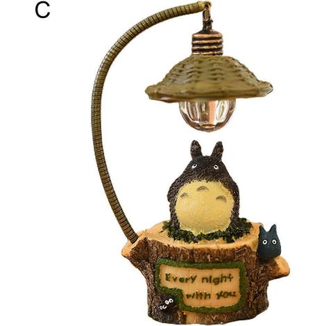 Lampe de nuit LED Totoro en résine, modèle décoratif à exposer chez soi. (1/5)