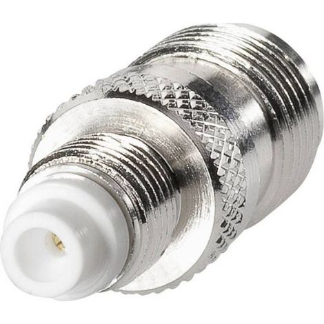 Adaptateur FME - Femelle FME vers Femelle TNC - Impédance 50 Ohm - Boîtier Nickel - Isolation Delrin - 1 Pièce
