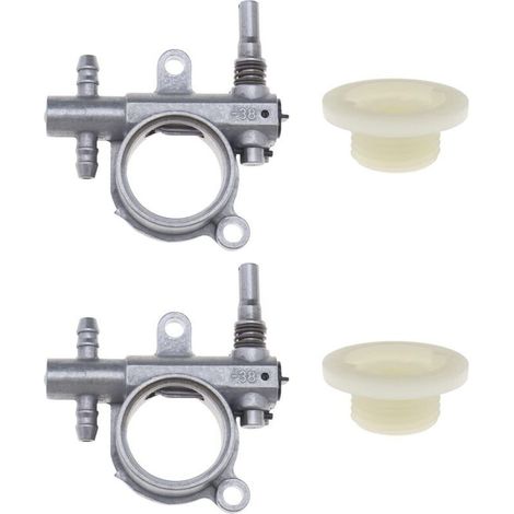 2PCS Pompe à Huile de Tronçonneuse avec Engrenage à Vis Sans Fin Compatible avec Scie à Chaîne 25CC/38CC Rechange pour Outils Électriques Extérieurs (1/5)