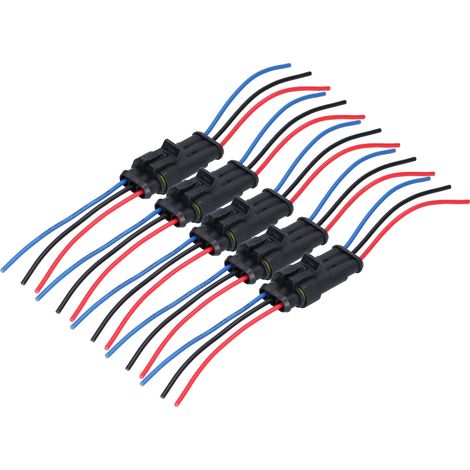 Connecteur électrique automobile 5 voies étanche, ignifugé, résistant et antioxydant, 3P (1/5)