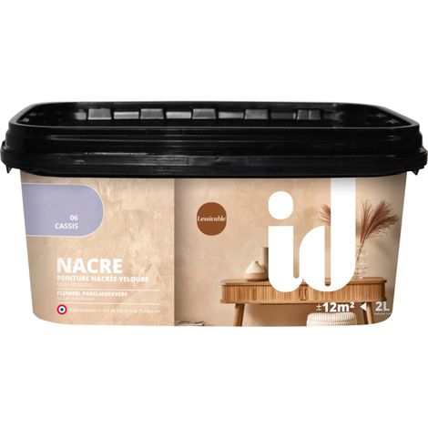 pittura decorativa lavabile initiatives decoration "nacre" ribes nero 2000 ml