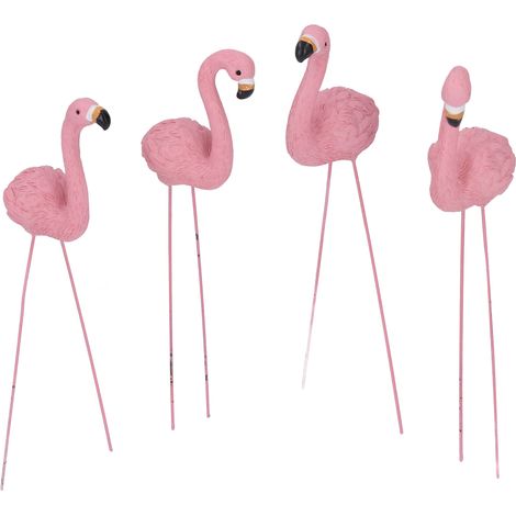 Statues de Flamants Roses en Résine pour Jardin - Décoration Extérieure Élégante pour Pelouse, Terrasse ou Patio, Idée Cadeau Originale (1/5)
