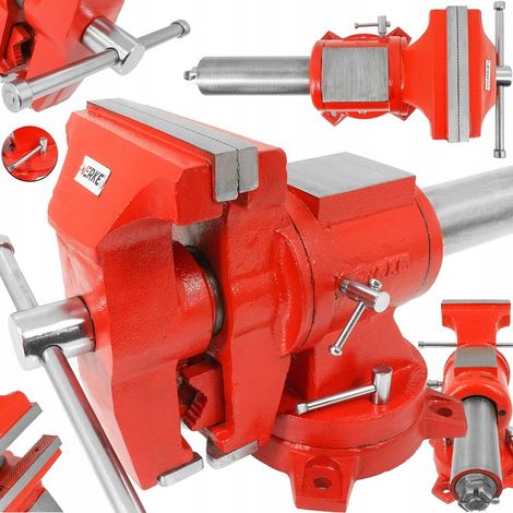 Morsa girevole da fabbro con incudine, a due ganasce, in ghisa, 150 mm, qualità premium