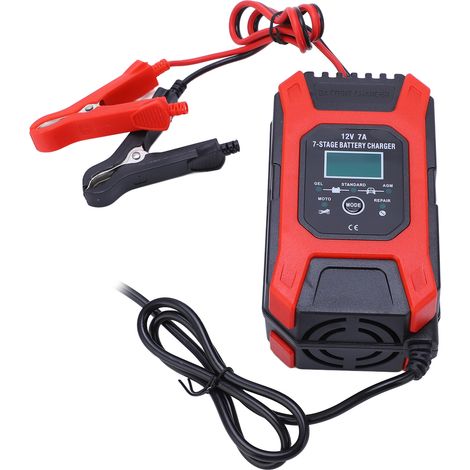 Chargeur de batterie intelligent 7 étapes reconditionnement 12V 7A auto outils garage (1/5)