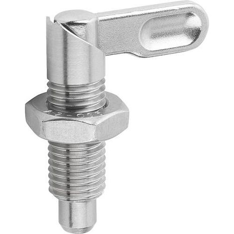 Verrou de surete, forme B poignee non trempee avec ecrou Nirosta M 12  x 8 mm (1/3)