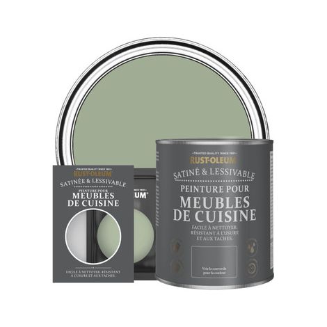 Peinture pour Meubles de Cuisine, Finition Satinée - Vert Kaki (1/3)