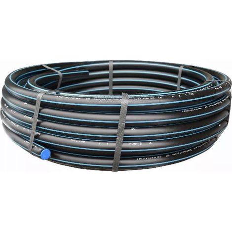 Outile – Tuyau PEHD Ø 25mm – Couronne de 50M – Pression 20 Bars – Résistant à la corrosion et fissuration – Pour réseaux d’eau potable (1/4)