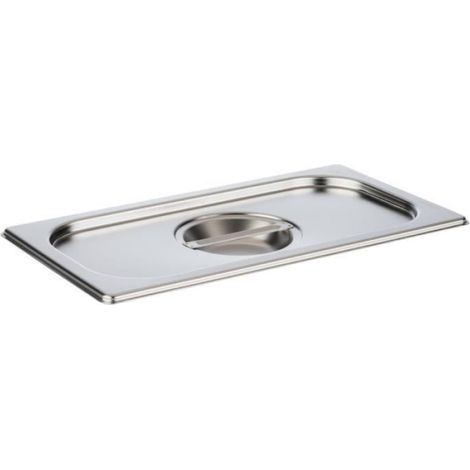 Couvercle GN 1/3 - Inox 18/10 - Satiné Mat - Empilable - Lavable En Lave-Vaisselle - Pour Bac Gastro - 1 Pièce