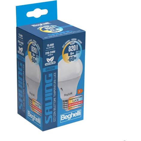 Ampoule beghelli goccia cct 9W 810 lumens