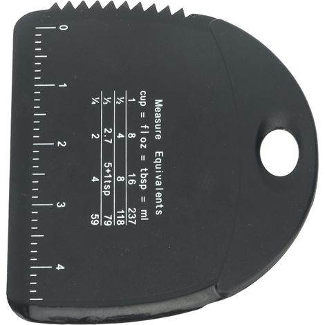 Racloir à pâte en silicone alimentaire, coupe-pâte, racloir de table, coupe-pâte multifonction pour gâteaux et pizzas, avec graduation noire (1/5)
