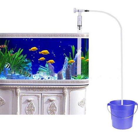 Filtre, siphon, tuyau d'aspiration, pompe de changement d'eau, outil de nettoyage manuel pour aquarium (1/5)