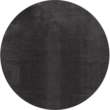FLOORNOVO Hochflor Teppich rund einfarbig - Ø 200 cm - Besonders Weicher Teppich Wohnzimmer & Badezimmerteppich - Pflegeleicht - vielseitig einsetzbar im Innenbereich (1/2)