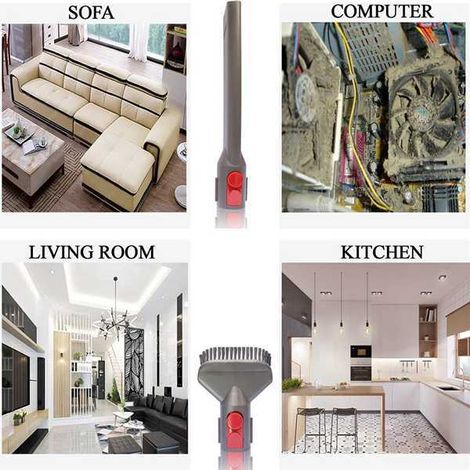 Material: Kunststoff (grau und rot). Passend für die Dyson Modelle V7, V8, V11, V12 und V15 Absolute A.