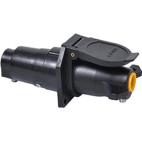 Connecteur plat à 7 broches pour remorque, connecteur pour faisceau de câblage de remorquage, prise de remorque pour voiture.-10.57.5cm-Black