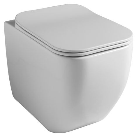 Water brio Filomuro senza brida (rimless) cm. 52,5x36 bianco