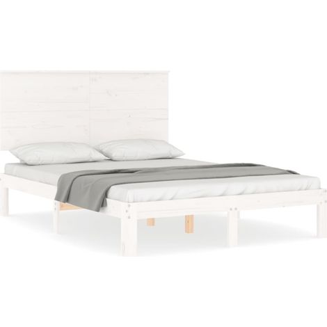 Maison Exclusive - Estructura cama de matrimonio con cabecero mad
