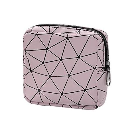 Mini sac de rangement pour serviettes hygiéniques (rose),