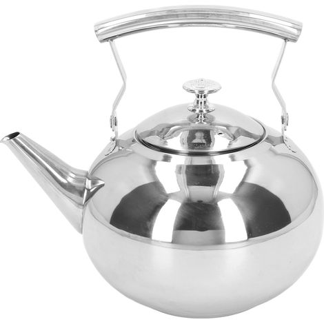 Théière en Acier Inoxydable avec Filtre Amovible, Grande capacité, Design de Style Européen, Facile à Nettoyer, Polyvalente, Adaptée pour la Maison, L'hôtel, le Restaurant (1.5L).
