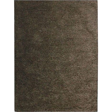 INTENSE - Tapis texturé vintage marron écorce 160x230