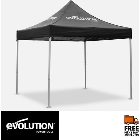 Evolution 3x3m Heavy-Duty All-Weather Gazebo Pop-up Workspace Frame & Awning