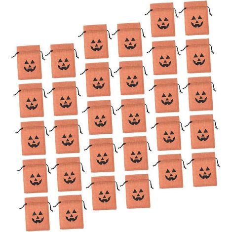 40 sachets à bonbons d'Halloween, sachets à friandises, sachets à cordon, petits sachets à goûter (1/5)