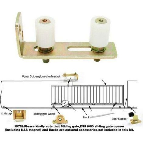 Roue de guidage de rail de porte de cour porte coulissante roue en nylon poulie en nylon industrielle diverses spécifications (1/4)