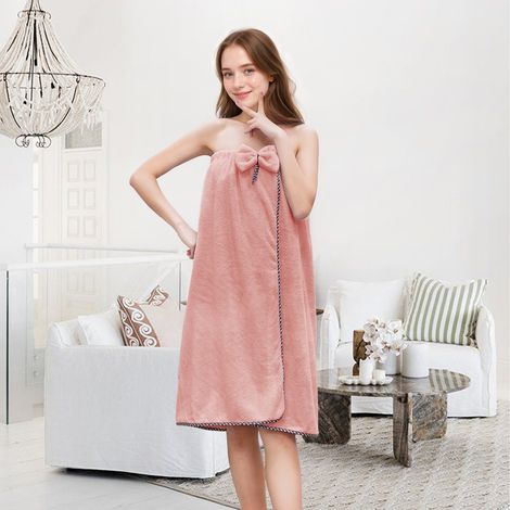 Serviette de bain cheveux femme, en microfibre luxueuse douce, réglable, super absorbante séchage rapide corps et cheveux, 84x150 cm (1/5)