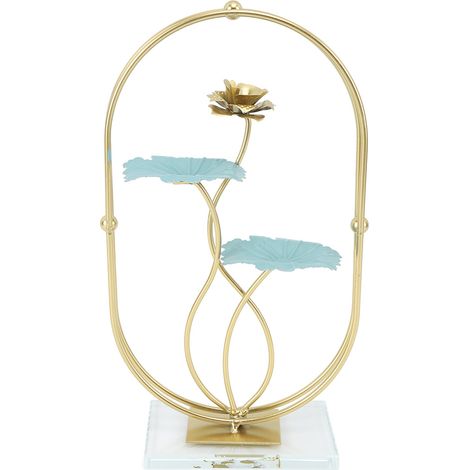 Ornement floral ovale en fer, accessoire décoratif moderne pour meuble TV et maison (1/5)