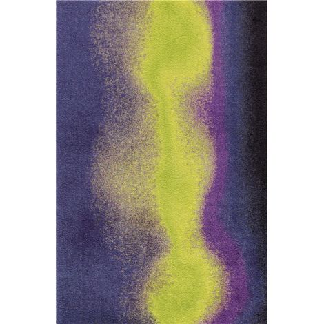 Paillasson intérieur antidérapant violet jaune moderne - 168 x 64 cm (1/4)