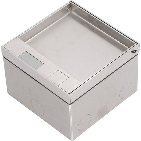 Prise de sol escamotable en acier inoxydable style marbre, boîtier encastrable norme européenne USB-C, AC250V (référence : norme EU + 2 ports USB-C) (1/5)