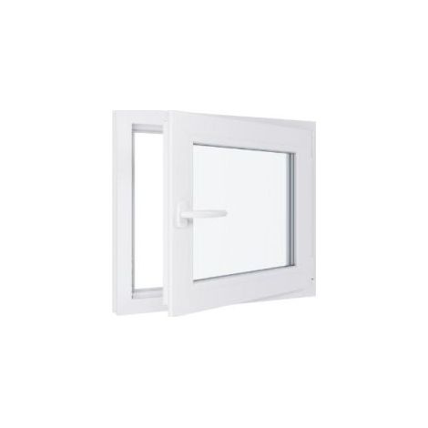 Finestra in PVC - Triplo vetro - Bianco - 700 mmx600 mm cm