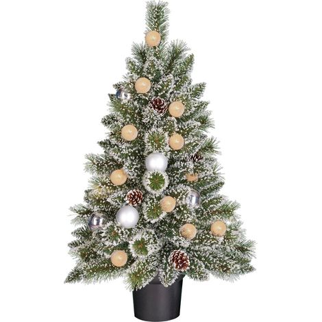 Black Box Trees Sapin de Noël artificiel illuminé Blanc chaud H90xl51xL51cm (1/5)