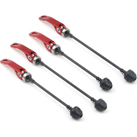 Horquilla de liberación rápida para bicicleta, buje de rueda delantera y trasera para bicicleta, eje de bicicleta, eje hueco, MTB, bicicleta de carretera, bicicleta de montaña, 2 pares (1/5)