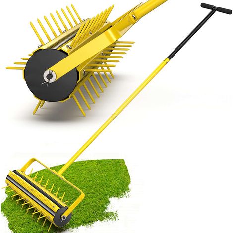 Aérateur de pelouse manuel à rouleau noyau fer, cultivateur sol (1/5)