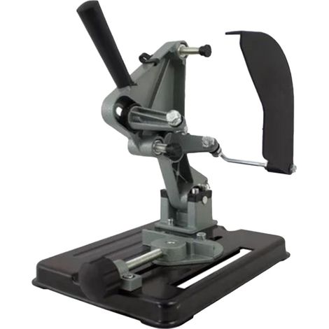 Support fixe en fer pour meuleuse d'angle, fixation stable et précise, compatible avec les meuleuses d'angle de 100 et 125 mm. (1/5)